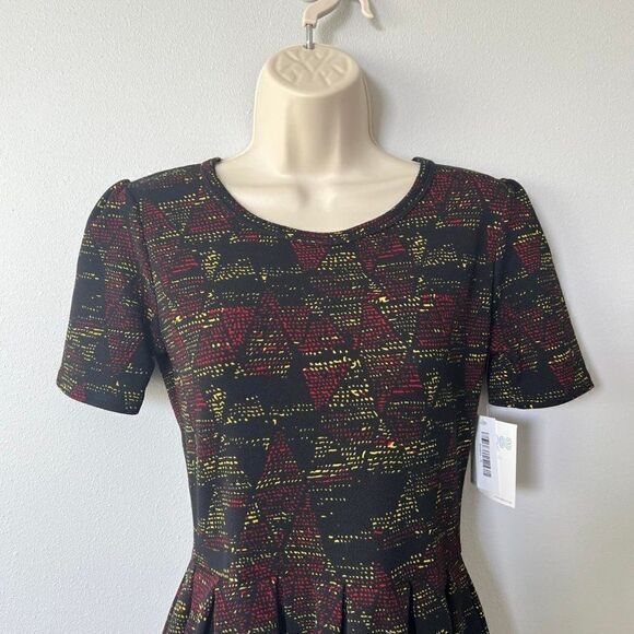 LulaRoe Amelia Aztec Pleated Dress Size S  NWT! - Picture 2 of 6